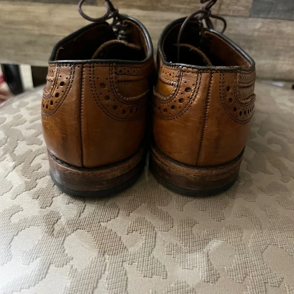 Allen Edmonds McAllister Wingtip Oxford Walnut Leather Mens Shoes 10 B 6235